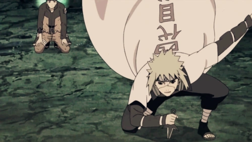 四代目火影波风水门用飞雷神在战斗