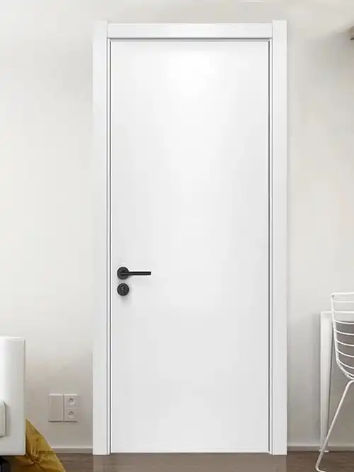 现代简约白色实木烤漆门套装门室内房门北欧房间门实木复合平板门