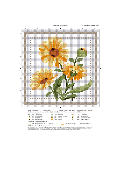 十字绣图纸-花_october_10