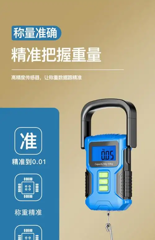 手提电子秤50kg便携式高精度10公斤家用快递称弹簧小型秀防水升级款