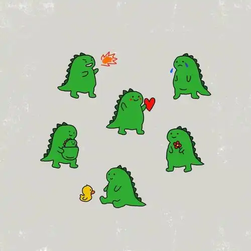 萌萌哒的小恐龙instantattoo