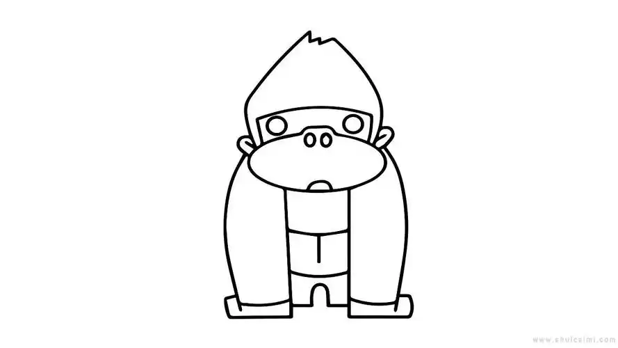 儿童简笔画猩猩的详细教程大全