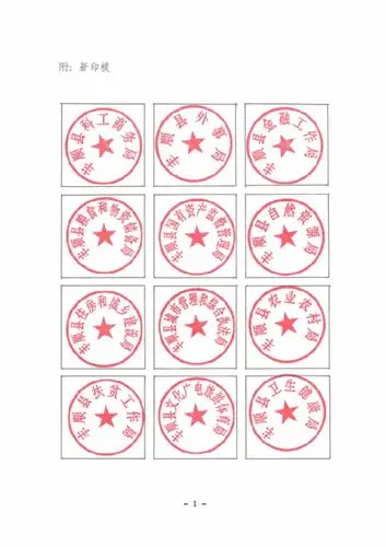 关于启用丰顺县科工商务局等单位新印章的通知