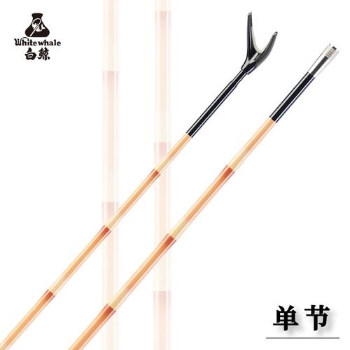 新品白鲸竹节单节支架抄网竿竞技飞接抄鱼超轻超硬抄网杆1米大田