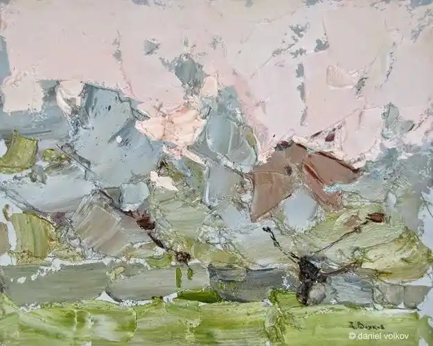 油画风景的肌理美,厚重色彩美到极致!