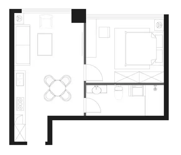 45平也能拥有三室一厅-室内设计-拓者设计吧