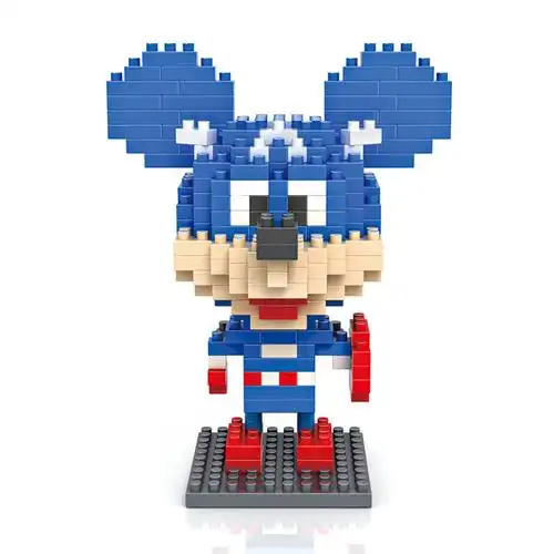 loz钻石小颗粒益智拼装积木 迪斯尼米老鼠9421美国队长米奇