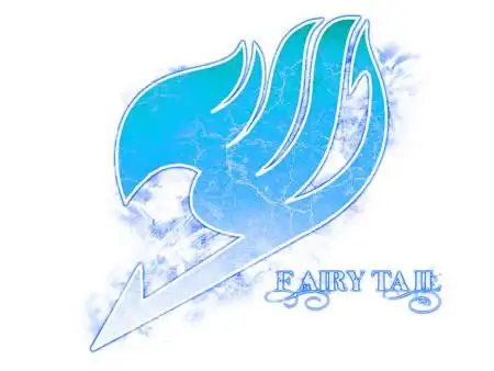 背景是透明妖精的尾巴的徽章深蓝色的