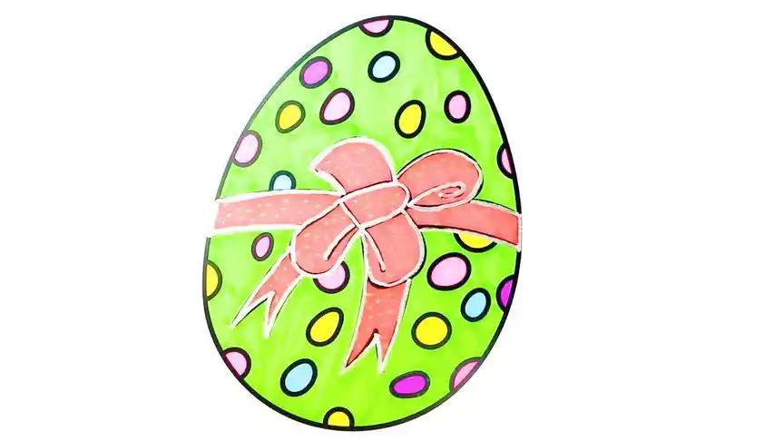 神秘的绿色惊奇蛋简笔画儿歌