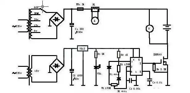 蓄电池修复器电路图