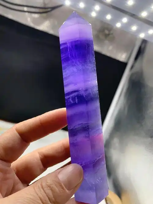 天然蓝紫萤石柱低价出重178克0669包邮