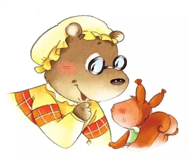 "熊奶奶,我最爱吃您做的胡萝卜蛋糕了,真好吃."小兔开心地说.