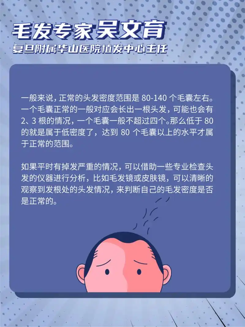 人的头发的正常密度是多少?