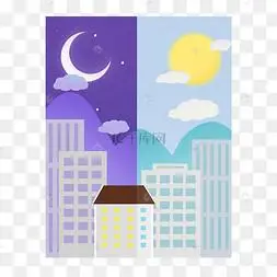 城市昼夜交替