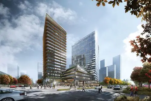 梁黄顾以奥体万科中心重新演绎裙楼塔楼类型建筑