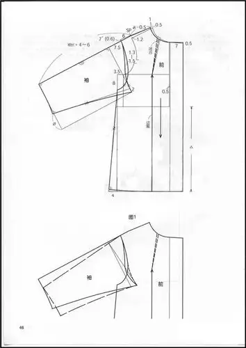 落肩式大衣的纸样设计资料