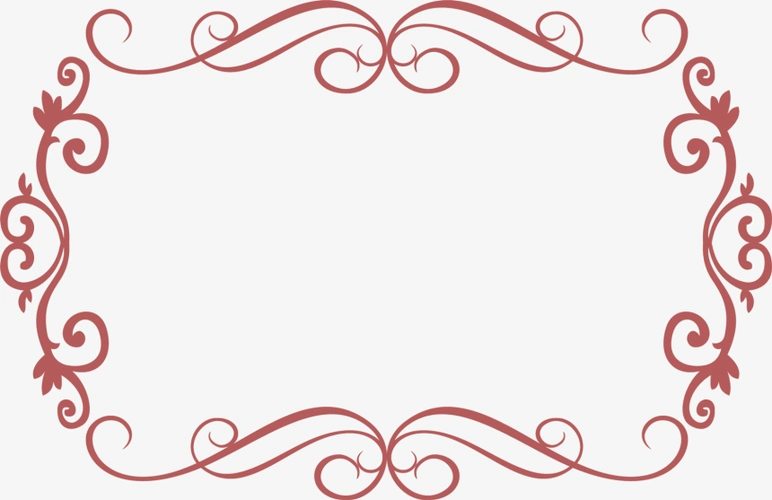 暗红色 花纹 花边 边框 暗红