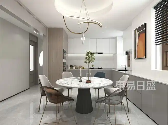 >首页>装修案例>半岛名邸148平米现代轻奢风格装修案例>更多餐厅装修