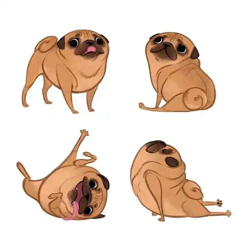 美国插画师 natalie murrow 一组可爱的狗狗插画