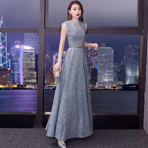 晚礼服女2022新款高贵优雅网红主持人年会宴会修身显瘦长款连衣裙