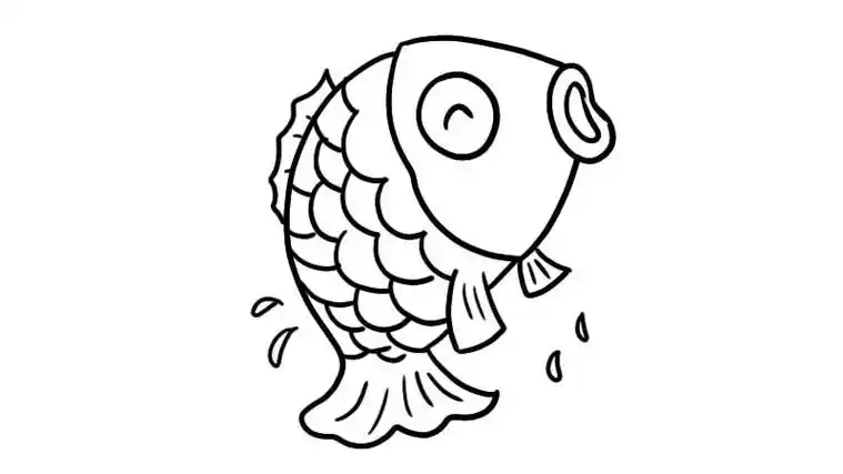 小学生简笔画小鲤鱼的视频的步骤锦鲤鲤鱼怎么画简单的鲤鱼简笔画卡通