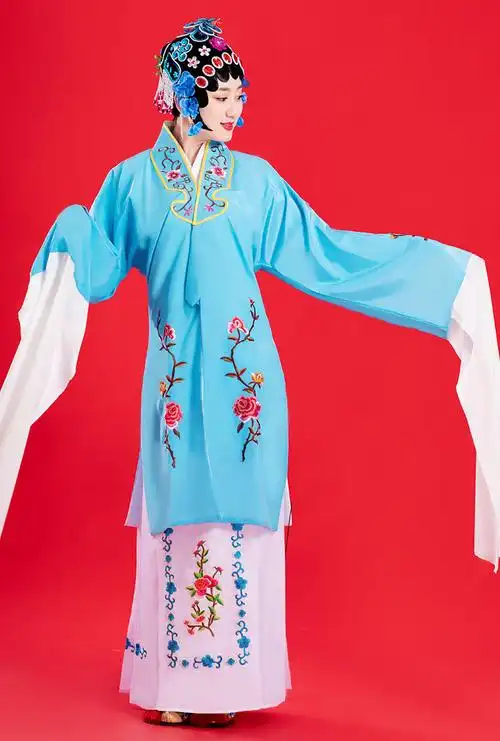 唱戏穿的衣服戏服装女花旦京剧古装越剧演出戏曲水袖小旦戏剧衣服戏服