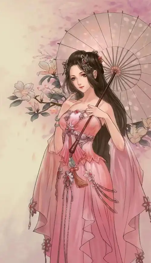 唯美手绘古装卡通美女图片动漫,高清手绘古装美女,好看的手绘古装美女