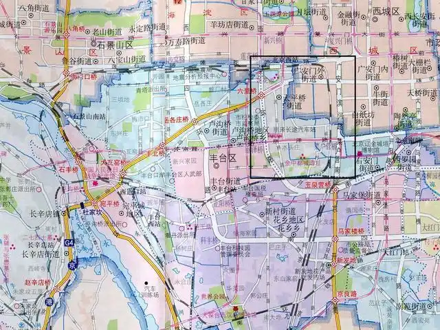 北京市丰台区太平桥街道与卢沟桥乡重叠,体现了城乡结合部的变迁