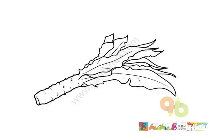 莴苣炒肉简笔画