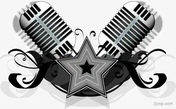 矢量话筒png素材透明免抠图片-漂浮元素