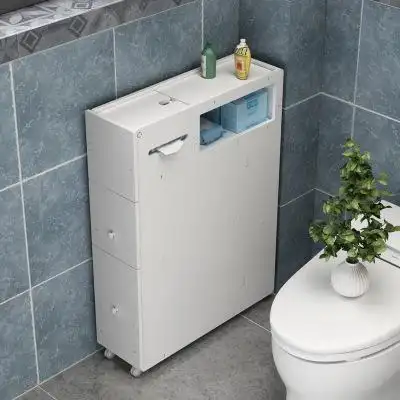 厕所马桶边柜窄柜 浴室防水缝隙置物架落地 防水卫生间储物柜侧柜