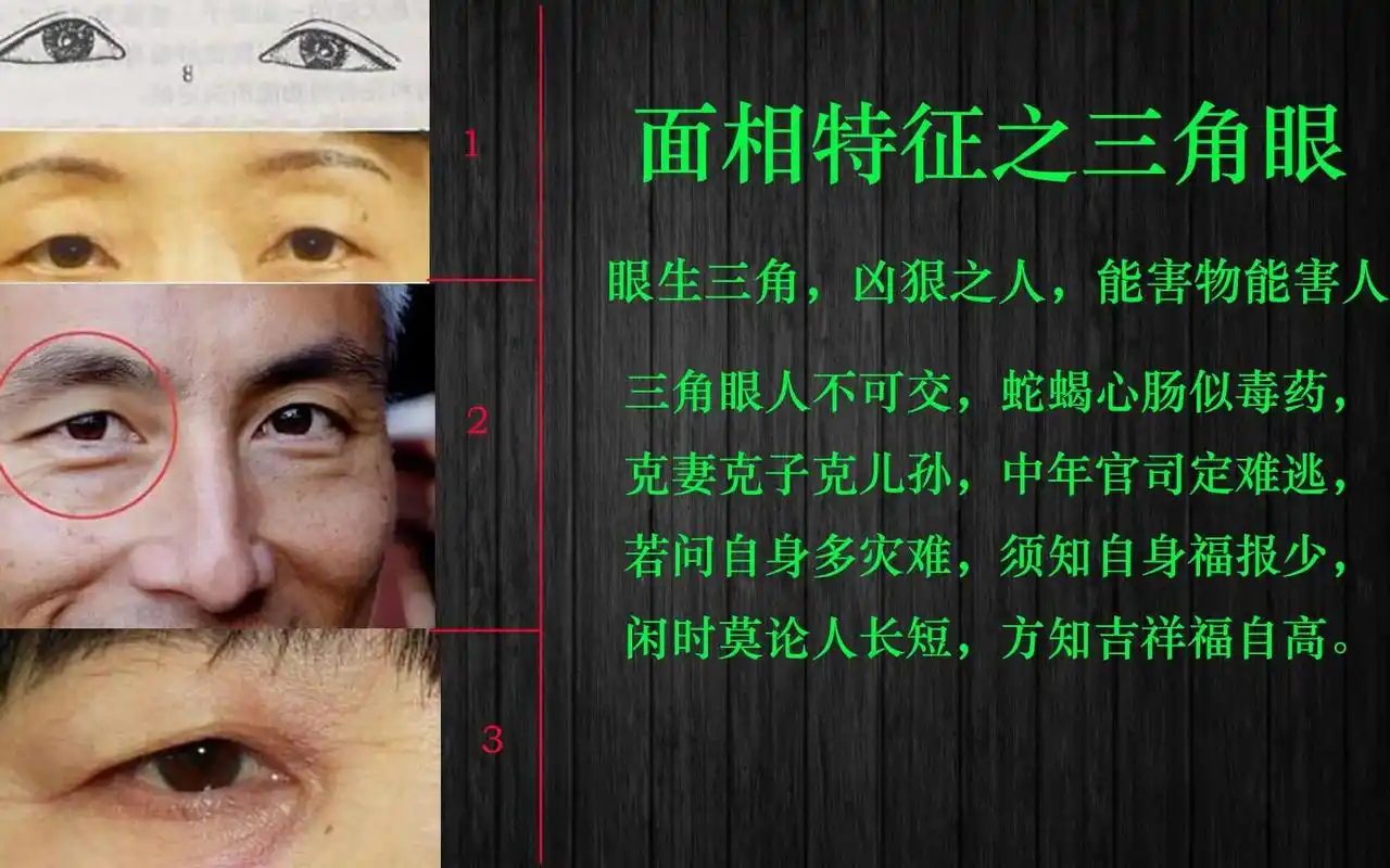三角眼性格特点:他们可能天生多疑,暗藏杀心恶意,对他人充满敌 - 抖音