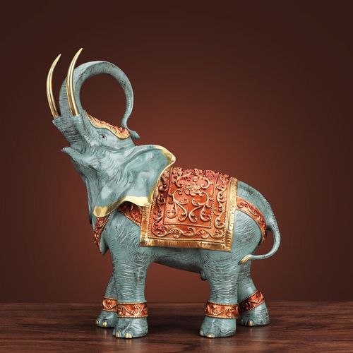 小号纯铜富贵吉祥大象(仰鼻)