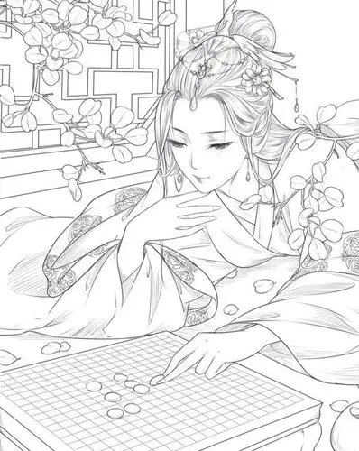 古风线稿美图 共赏古风世界里的柔与美