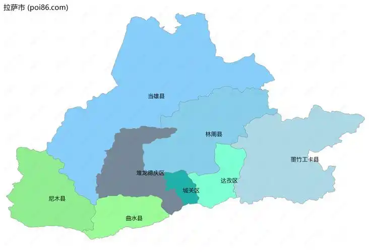 拉萨市边界地图