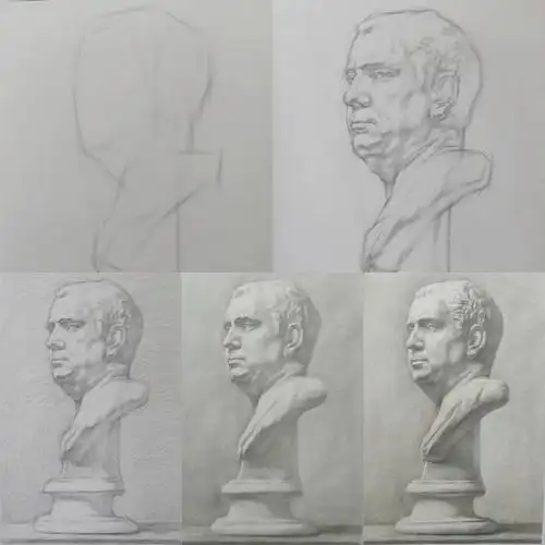 铅笔7315石膏像#素描头像