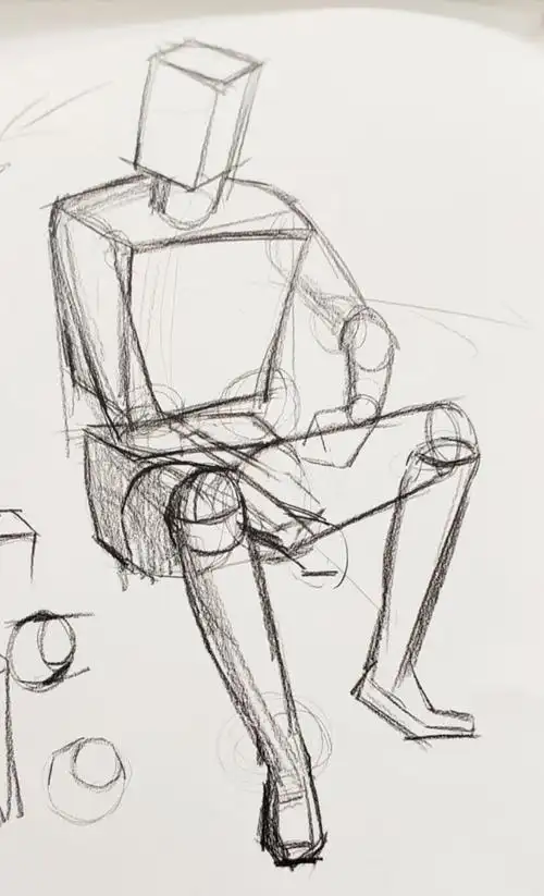 其它 城堡美院第十五节 速写 写美篇示范规范起形注意的点, 塑造过程