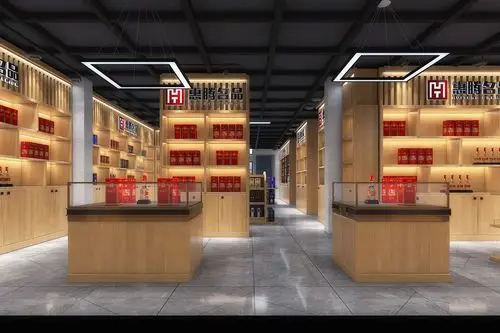 中式烟酒店 - 效果图交流区-建e室内设计网