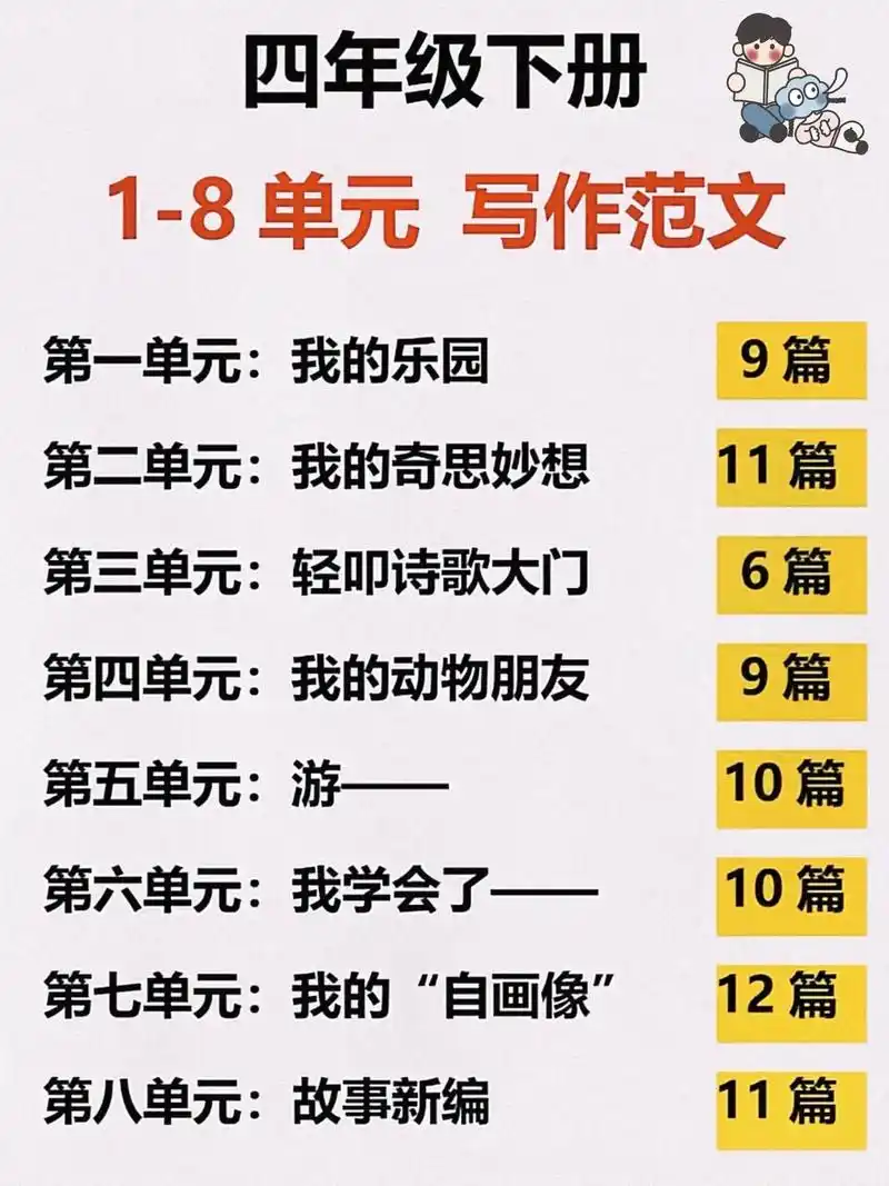 四年级语文下册习作满分例文系列.