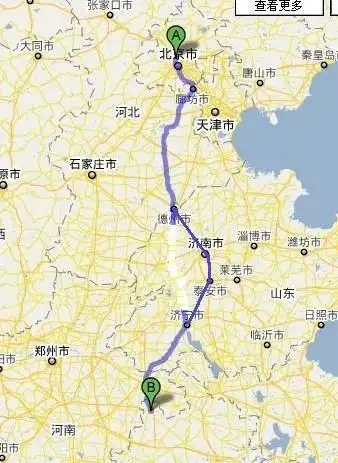 104国道泰安段路线图