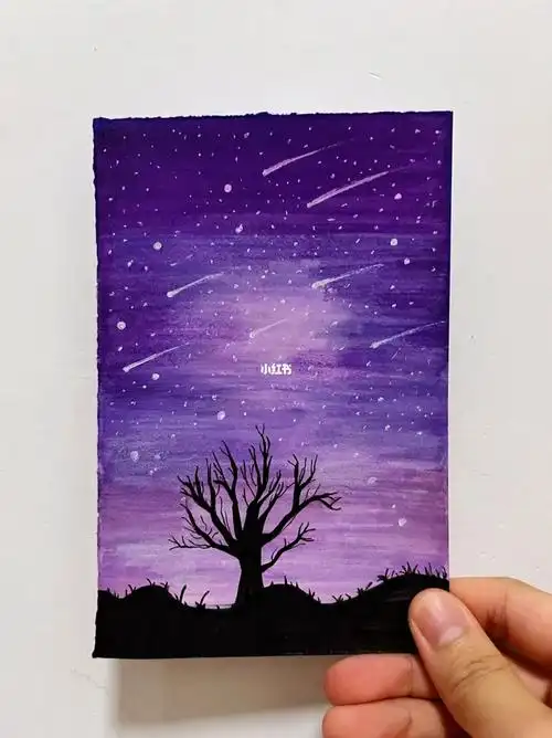 马克笔手绘星空画