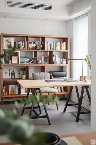 简约书房书柜装修效果图