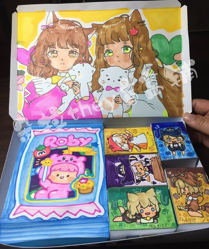 可爱美媚/cute gir原盲盒,小学生自制原创盲盒 内含7个超好看盲盒