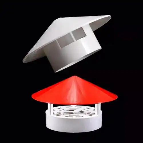 pvc管帽多用型塑料pvc防雨帽透气帽屋顶通风帽管帽通风口50250mma75