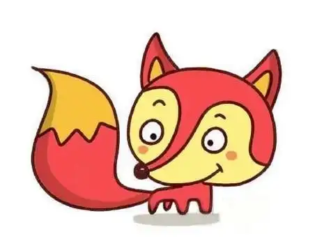 彩色可爱狐狸简笔画画法步骤教程