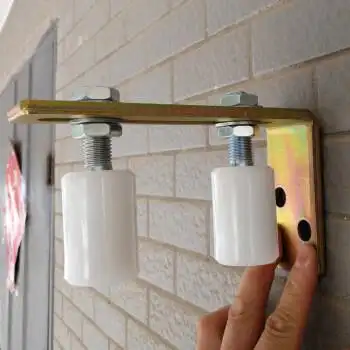 铁大门推拉滑轮 平移门尼龙滚轮靠轮夹轮塑料滑轮固定双轮导向轮推