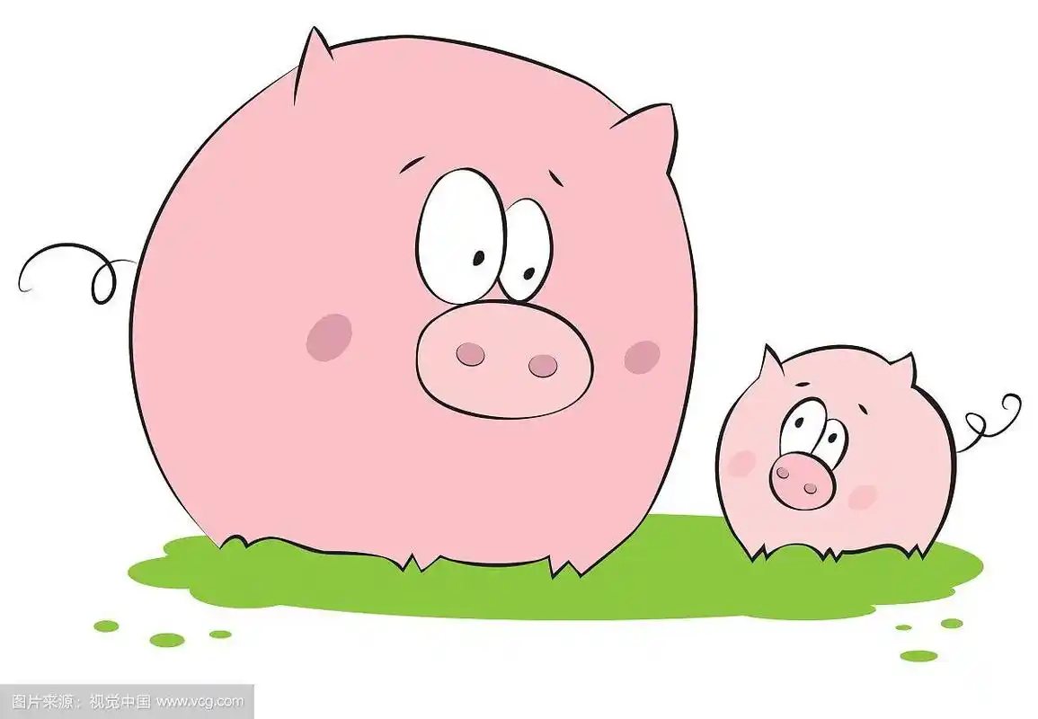有趣的猪妈妈和孩子