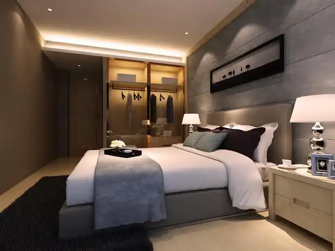 卧室效果图 - 室内渲染与表现 效果图/手绘作品交流 - 室内人