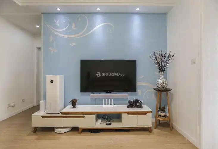 乳胶漆电视背景墙装修设计图_装信通网效果图