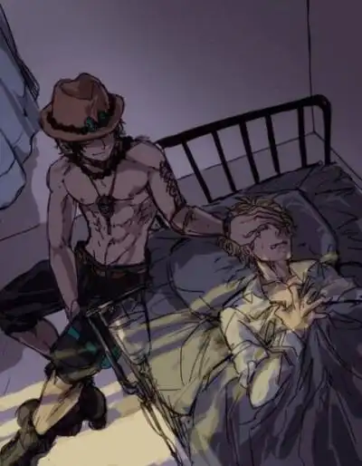 艾斯路飞萨博图片